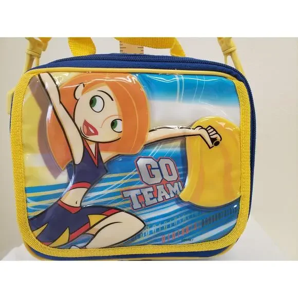 Rare Kim Possible Cheerleader Lunch Bag Box Soft Vinyl Vintage Disney - Picture 6 of 11